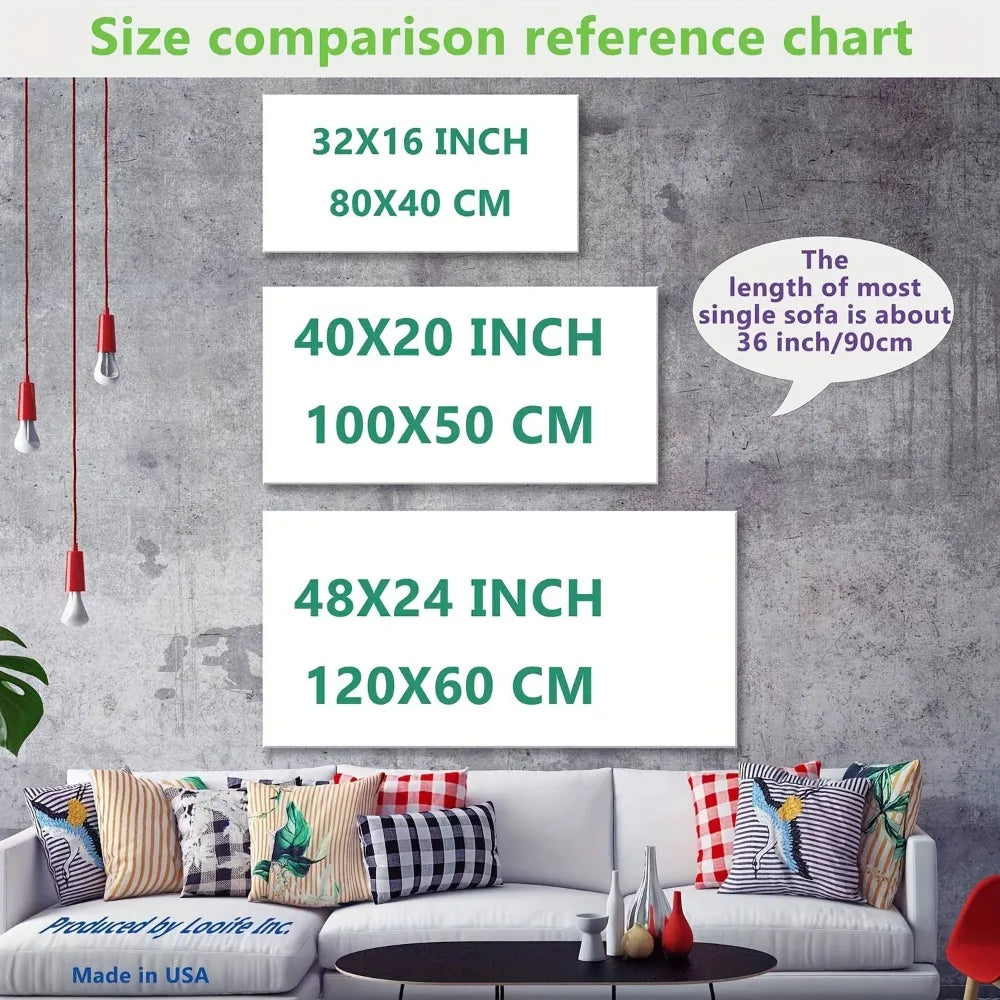 With stylized faces and geometric shapes, 1.5 inch thick pine frame, modern vintage art, suitable for interior decoration