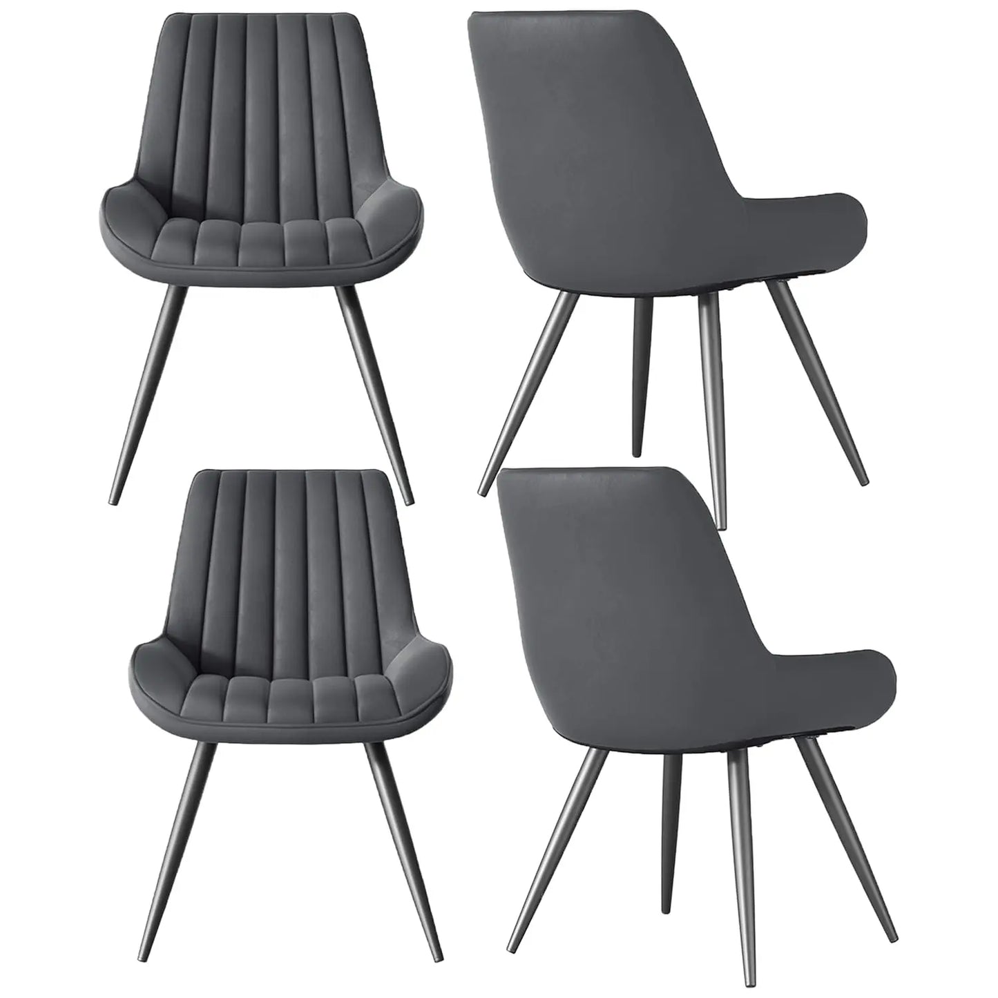 Upholstered Dining Chairs Set Of 4 With Fabric Cushioned Seats