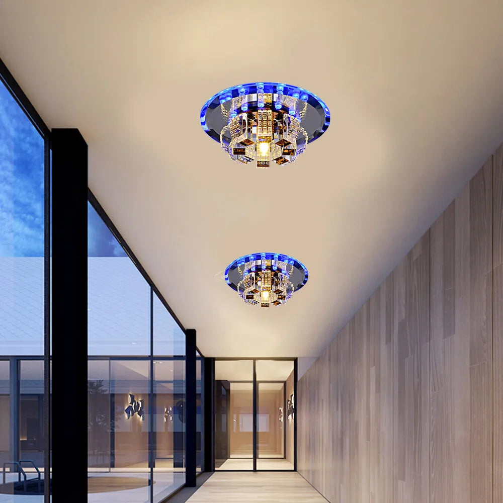 Adjustable Crystal Ceiling Lamp 3000K To 6500K LED Fixture