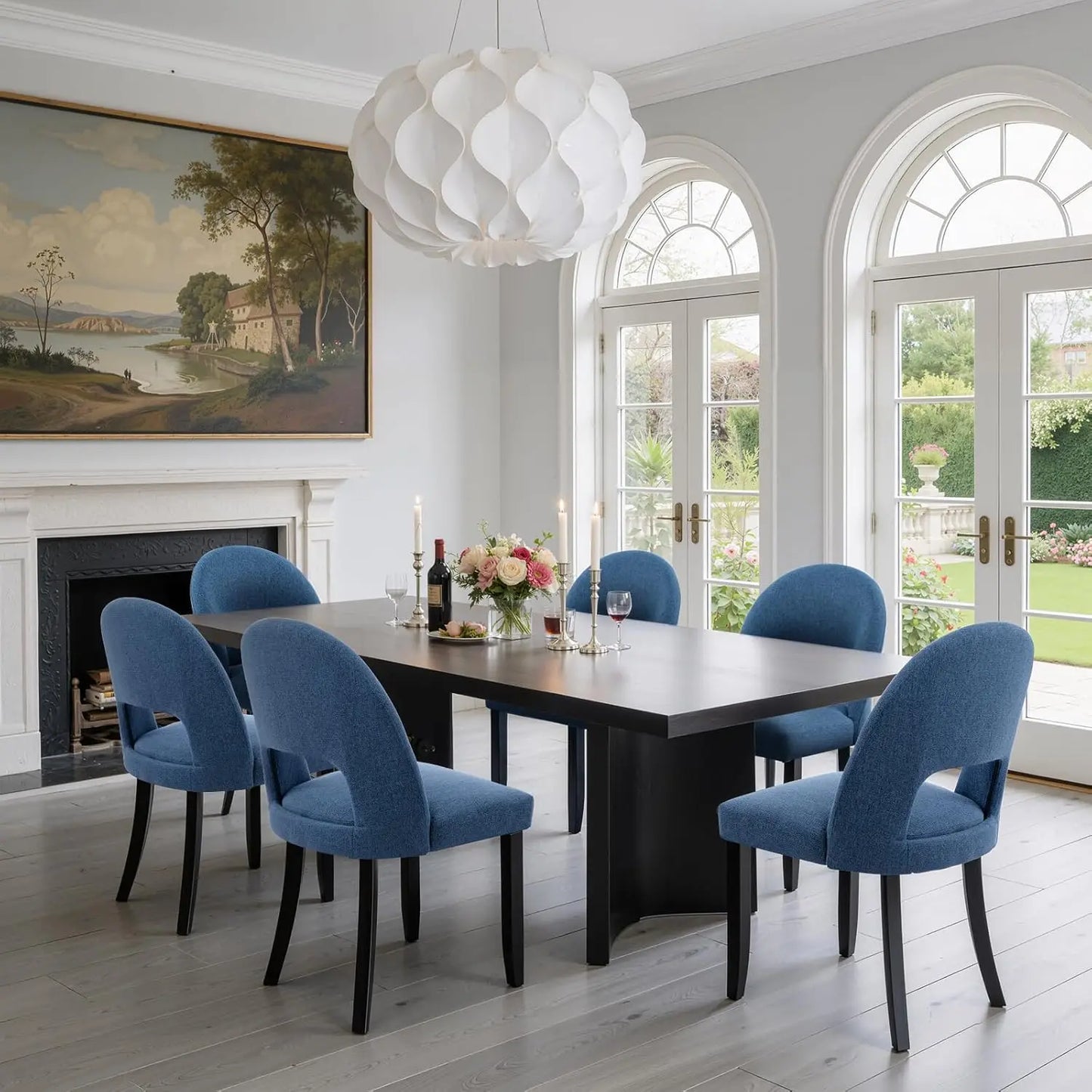 Upholstered Dining Chairs Set Of 6 Mid Century Modern