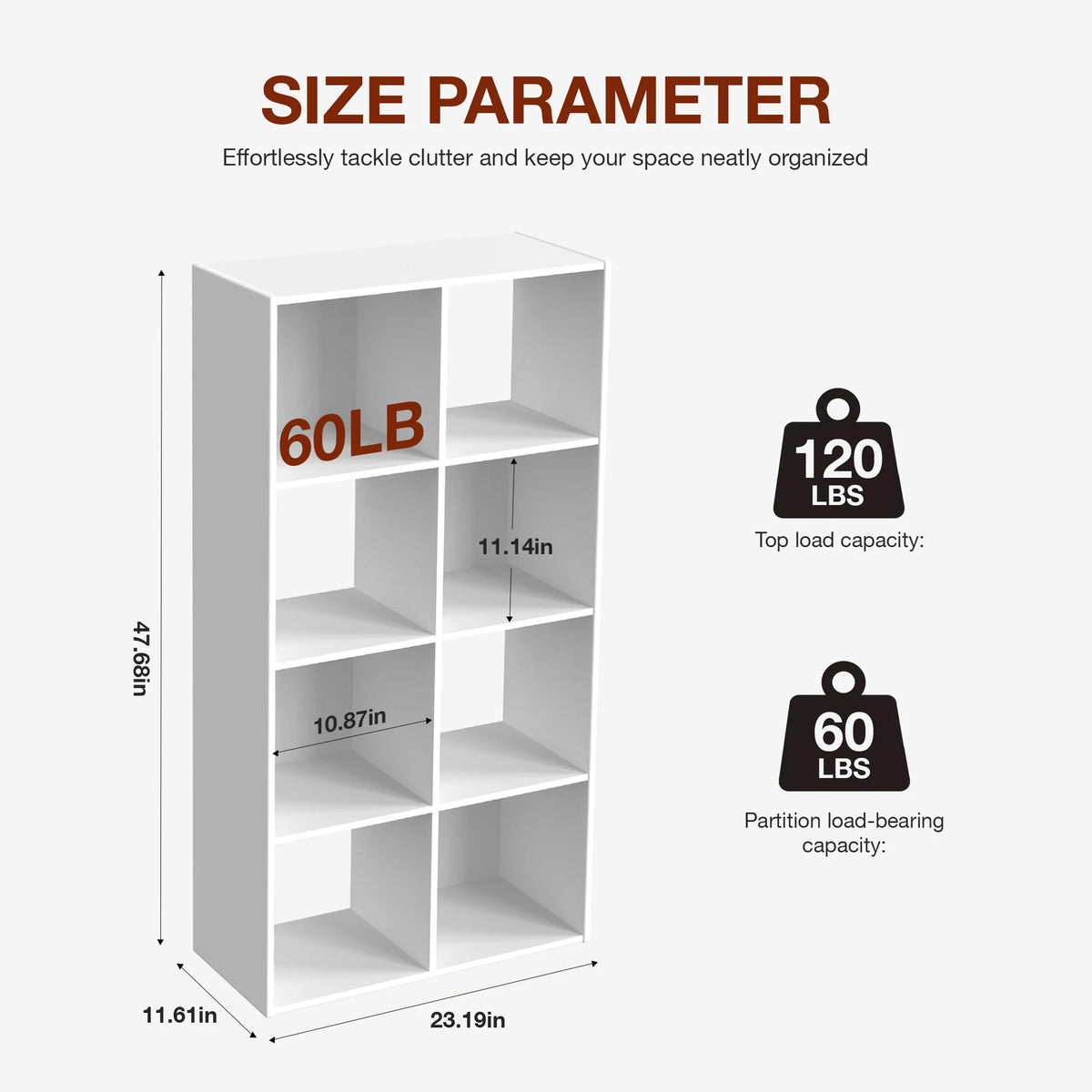 JHK Wooden Storage Organizer Bookcase Open Shelves for Home Office