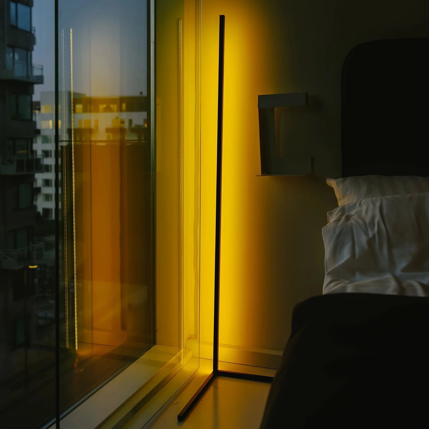 RGB LED Corner Floor Lamp For Living Room Bedroom Game Room
