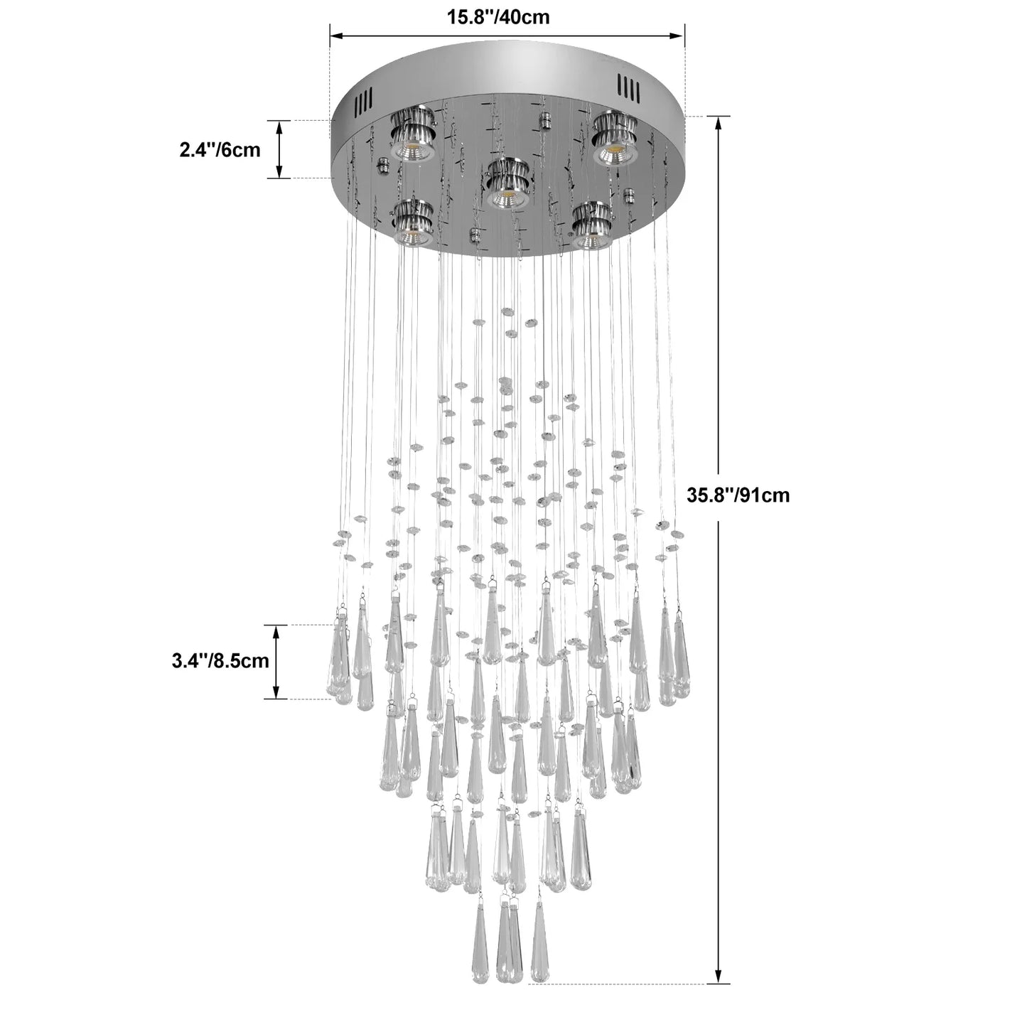 GreeLustr Crystal Ceiling Chandelier Luxury Home Decor Living Room Bedroom Pendant Lights Lustre Lighting Fixture Ceiling Lamps