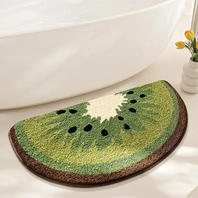 3D Fruit Slice Bath Mat Cute bathroom rug, especially absorbent, very soft, suitable for children's room, bathroom or other room