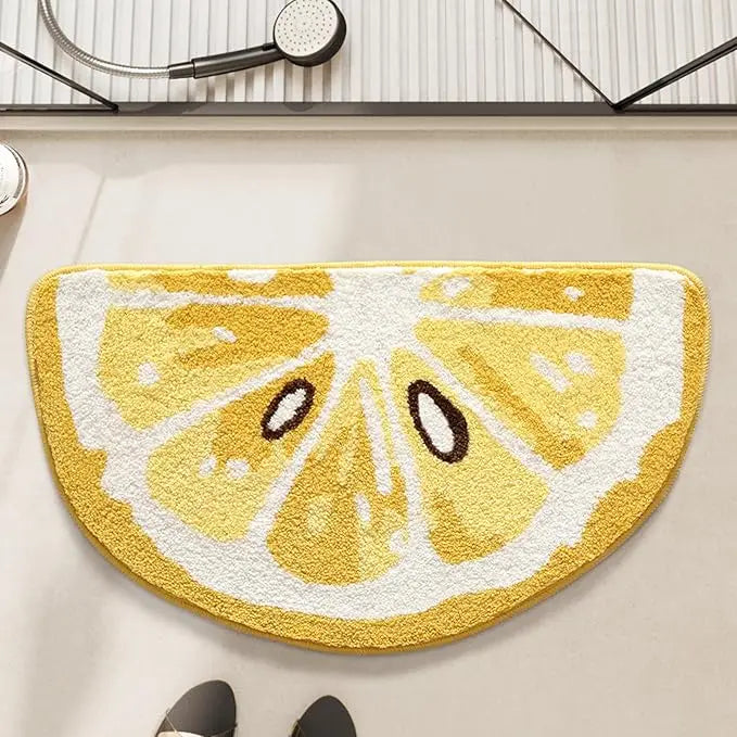 3D Fruit Slice Bath Mat Cute bathroom rug, especially absorbent, very soft, suitable for children's room, bathroom or other room