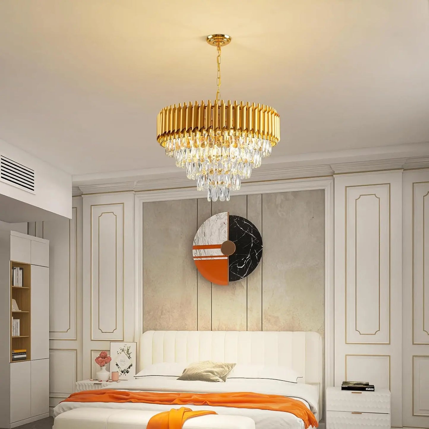 5 Tier Raindrop Crystal Chandelier For Living Room And Dining Room