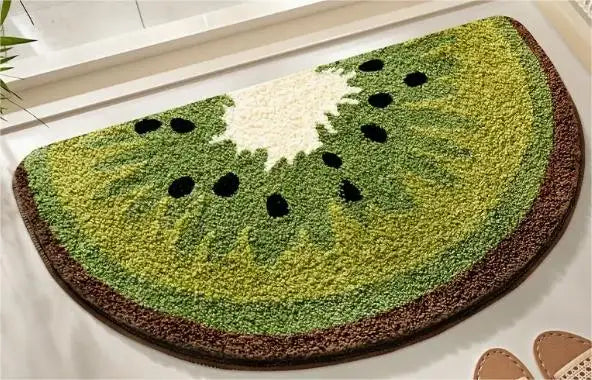 3D Fruit Slice Bath Mat Cute bathroom rug, especially absorbent, very soft, suitable for children's room, bathroom or other room