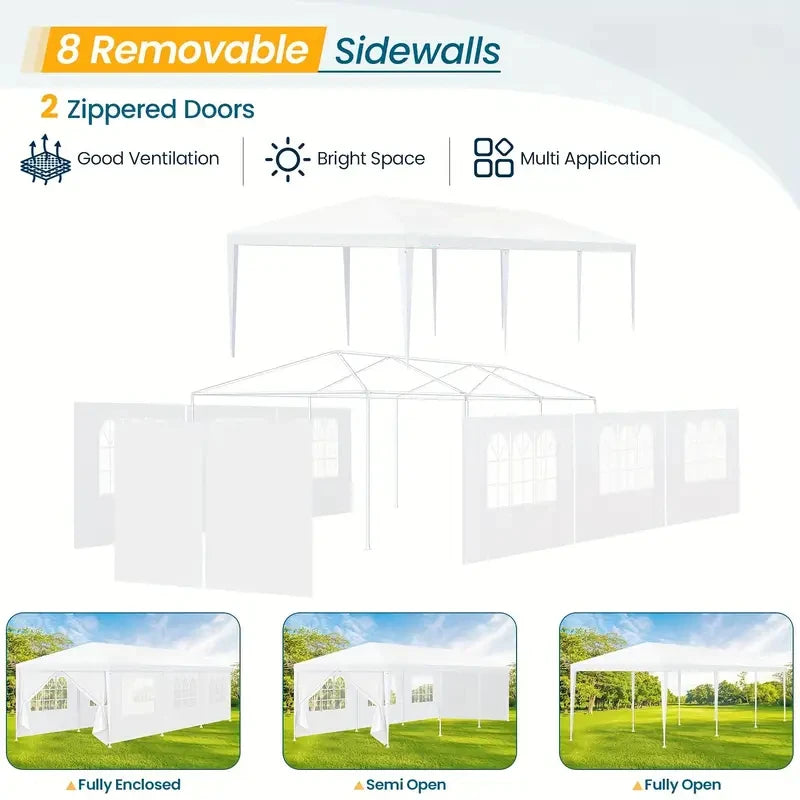 Tooluck Outdoor Party Tent With Removable Sidewalls, Waterproof