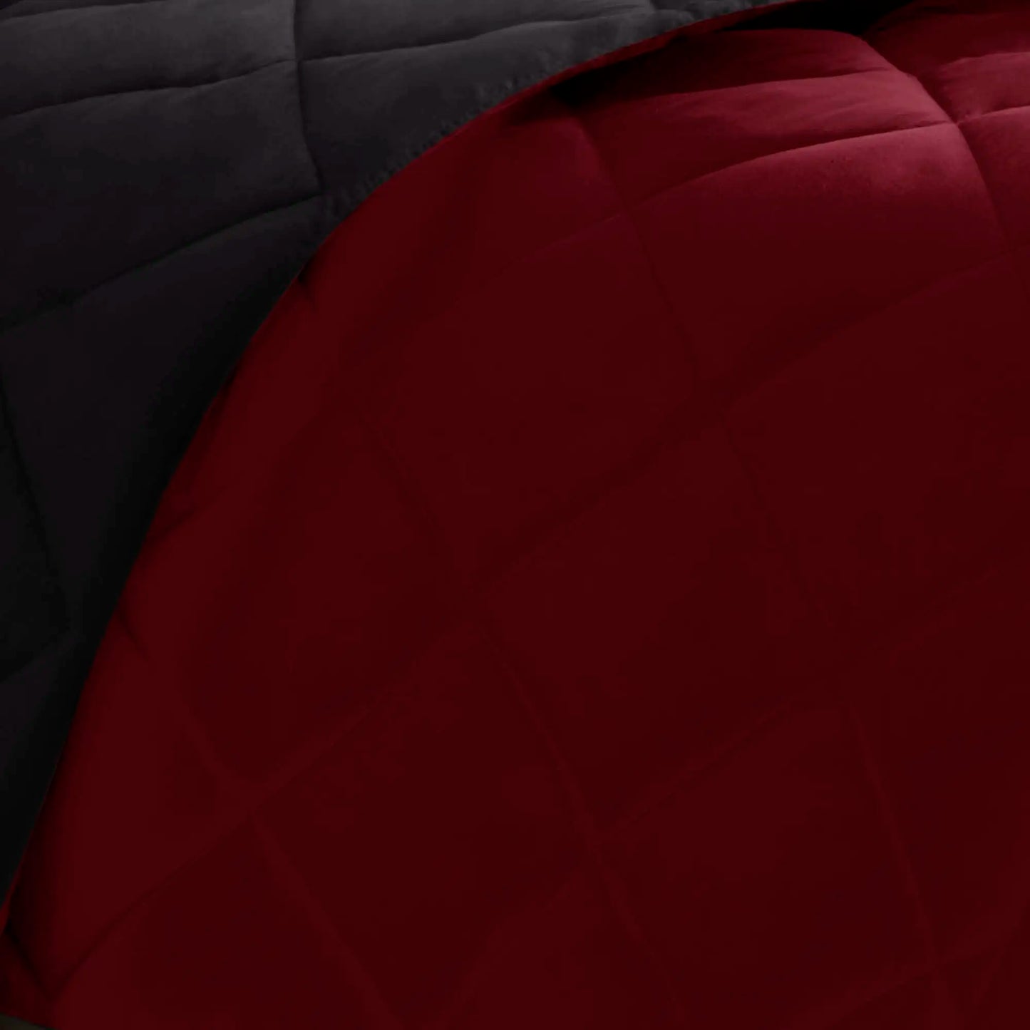 NONECN Scotchgard Diamond Quilting Reversible Microfiber Comforter Set