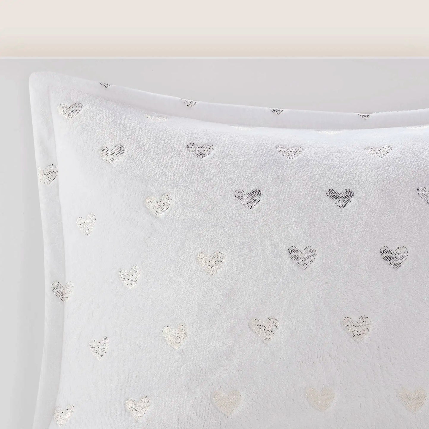 Nonecn Metallic Printed Plush Comforter Set 4 Piece