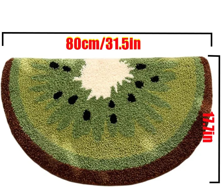 3D Fruit Slice Bath Mat Cute bathroom rug, especially absorbent, very soft, suitable for children's room, bathroom or other room