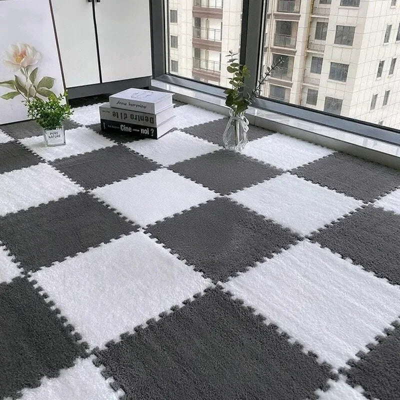 NONECN Solid Interlocking Foam Mats 24 PCS Non Slip EVA