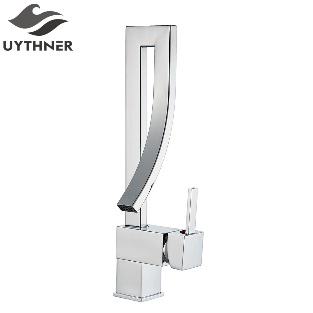 Basin Faucet Black Bathroom Basin Mixers Deck Mounted Cold Hot Taps Single Lever Lavatory Sink Faucet Gold Washing Tap