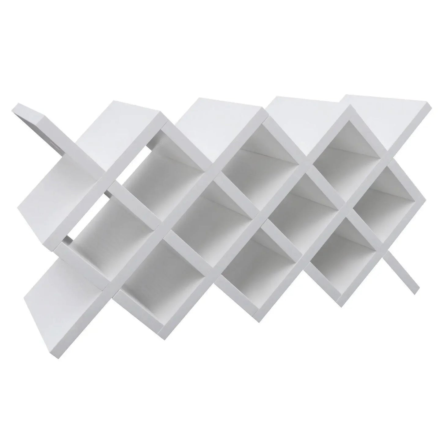 Ten Cell Wood Free Standing Wine Rack Countertop Organizer