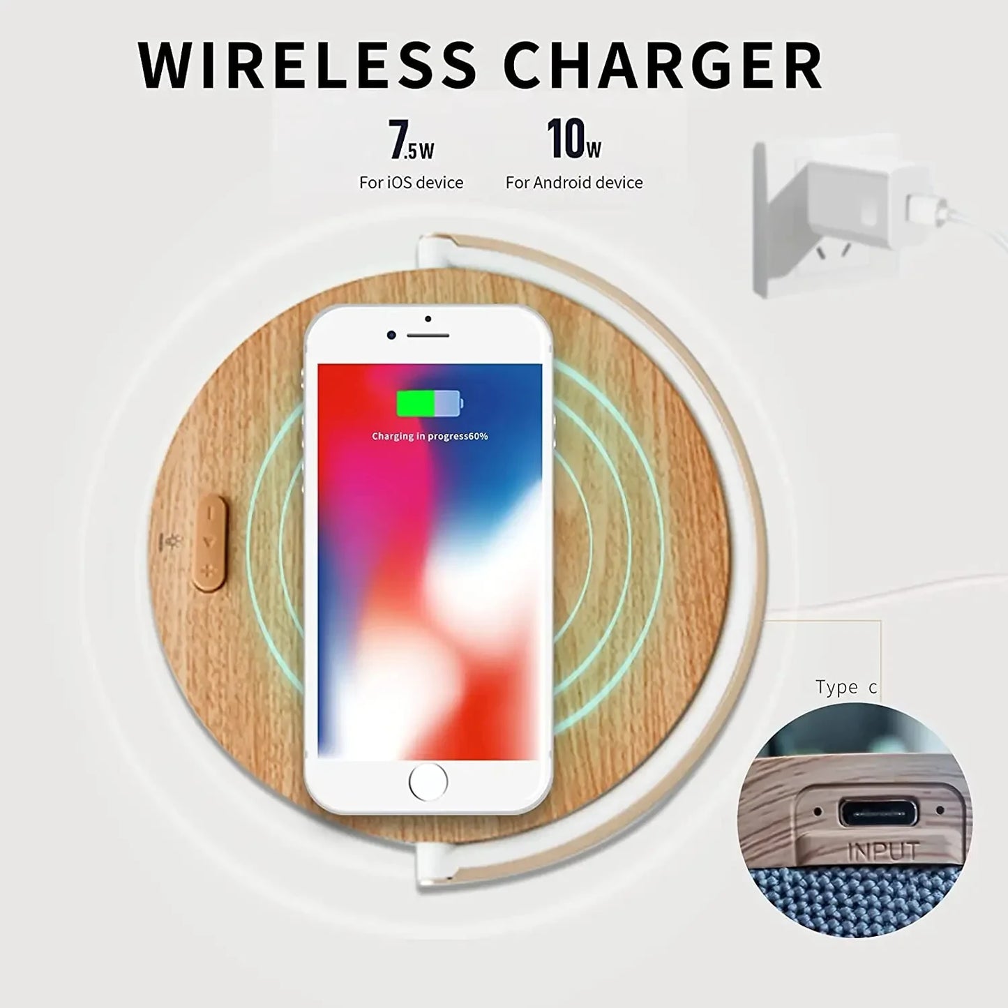 COLSUR S21Pro Bluetooth Speaker 1800mAh Battery 15W Wireless Charging