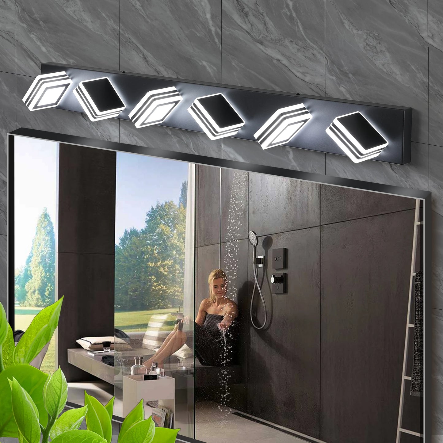 ARLGSITE Modern LED Vanity Light 5 CCT Bathroom Wall Fixture