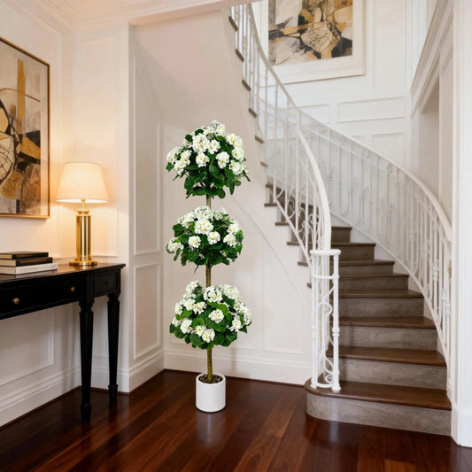 Artificial geranium plant, 5FT artificial tree with blossoms, artificial geranium flower Tree for  home,wedding,garden,balcony