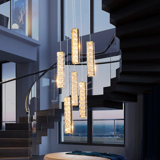 Vetrulus Nordic K9 Crystal LED Ceiling Lamp Chandelier Indoor