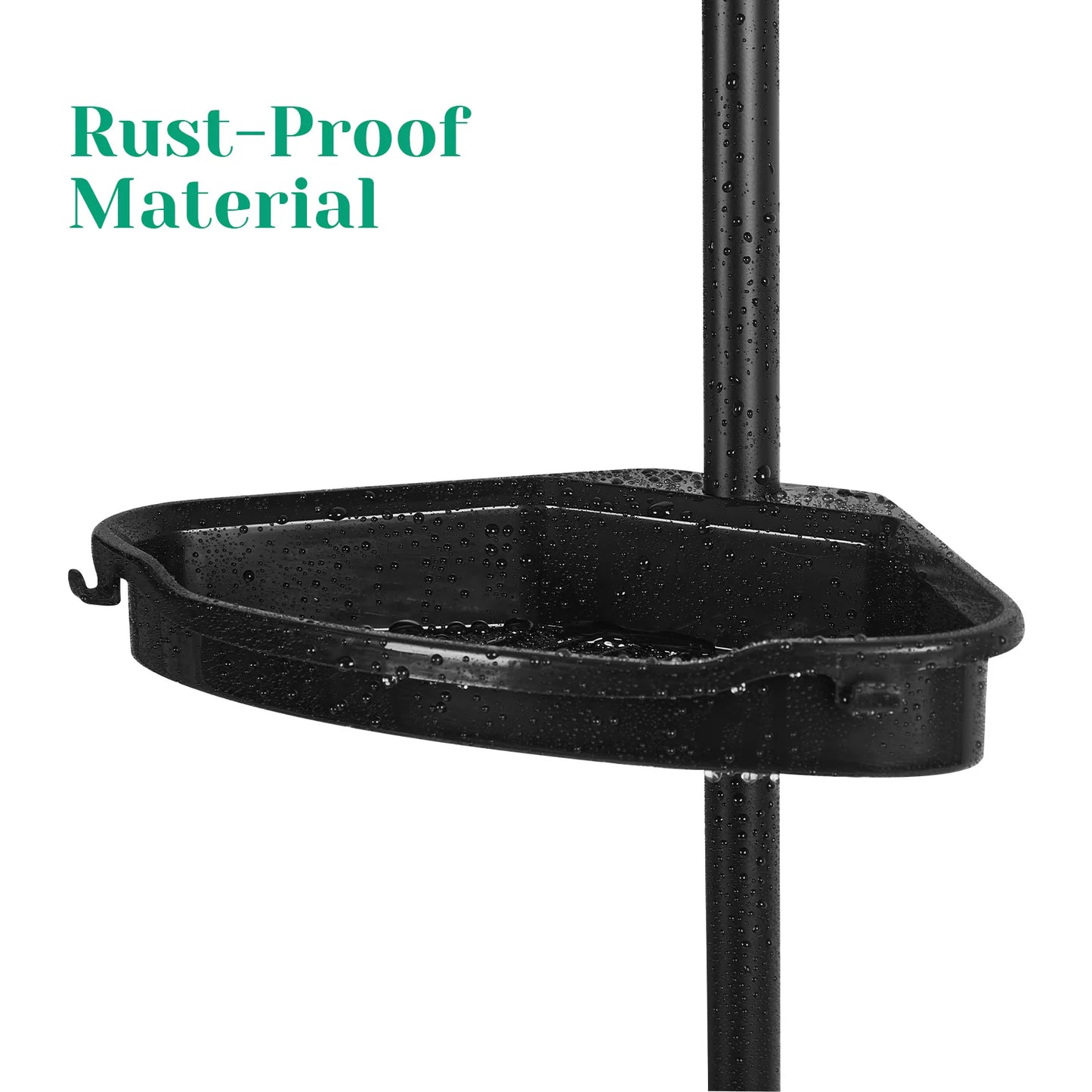 HiMISSH Corner Shower Caddy With Tension Pole 4 Tier Organizer