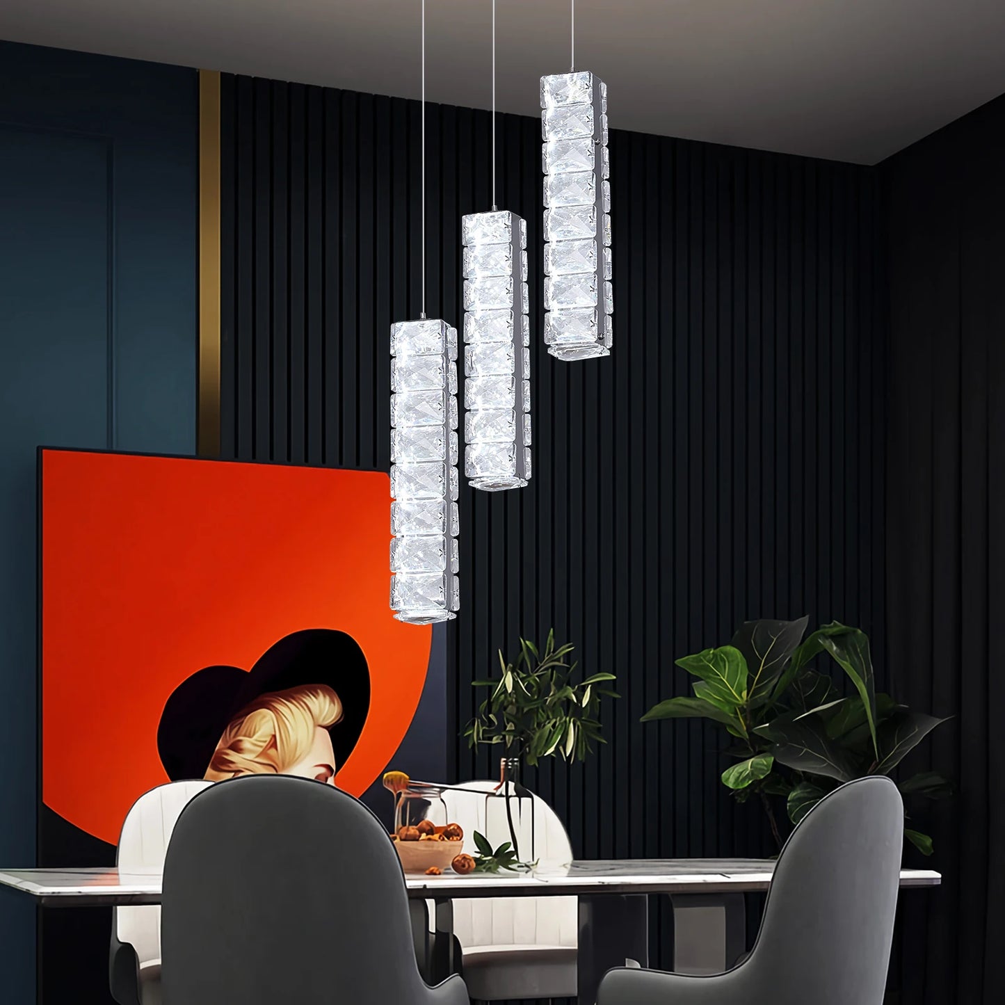 Vetrulus Nordic K9 Crystal LED Ceiling Lamp Chandelier Indoor