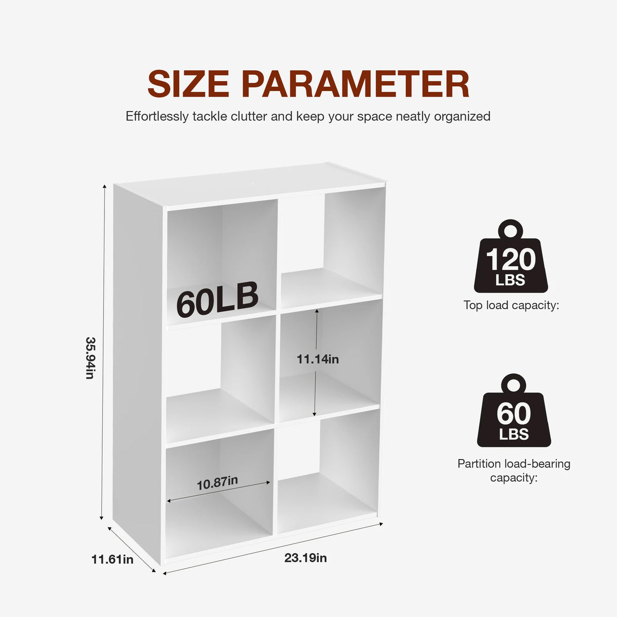JHK Wooden Storage Organizer Bookcase Open Shelves for Home Office