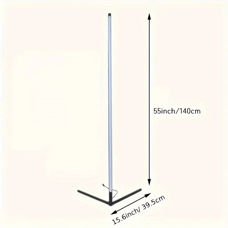 RGB LED Corner Floor Lamp For Living Room Bedroom Game Room