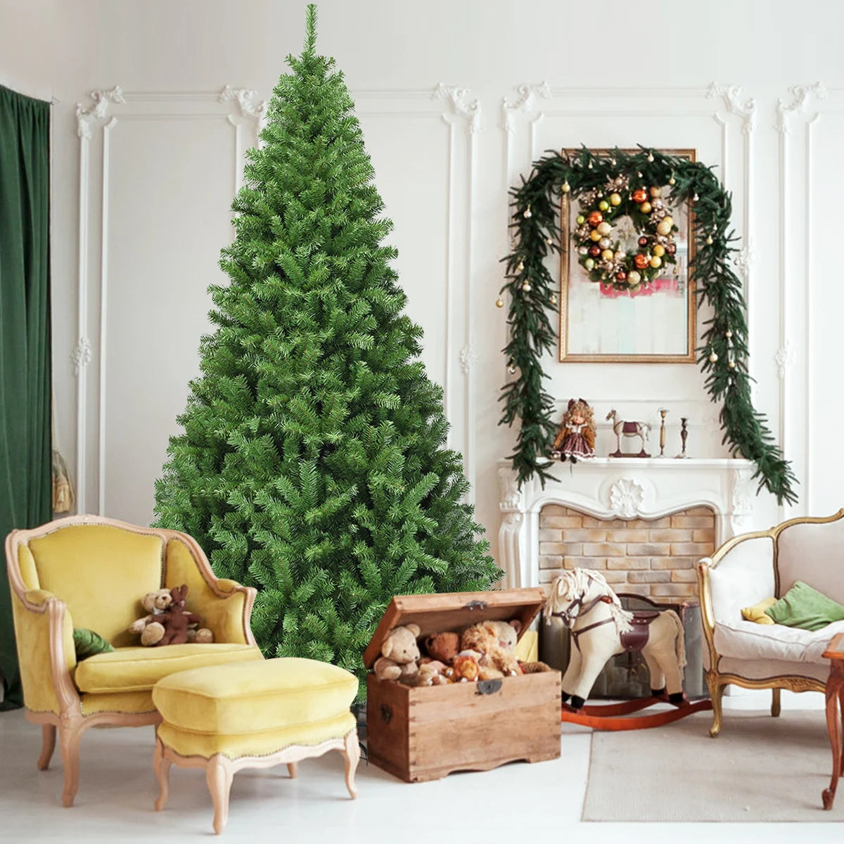 MULTIGOT Premium PVC Artificial Christmas Tree With Hinged Branches