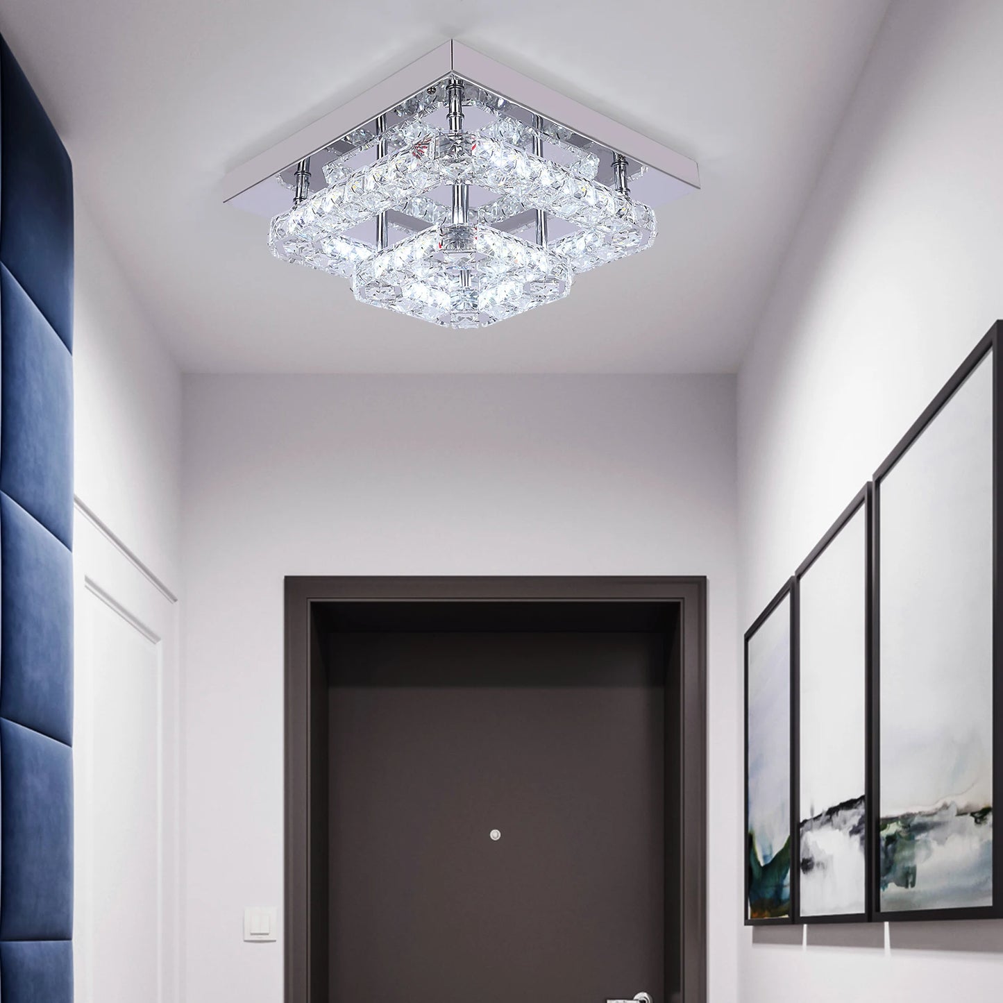 VETRULUS Crystal Chandelier for Living Room Ceiling Light