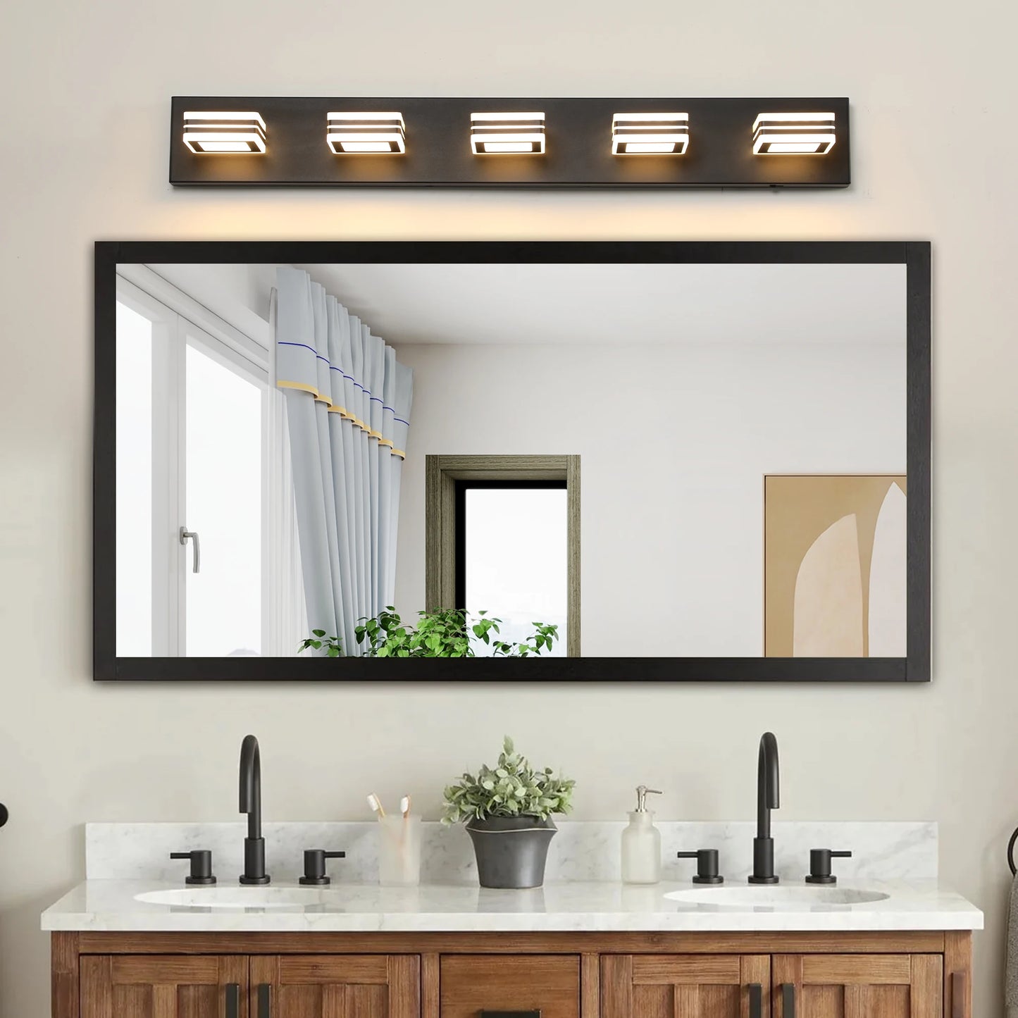 ARLGSITE Modern LED Vanity Light 5 CCT Bathroom Wall Fixture