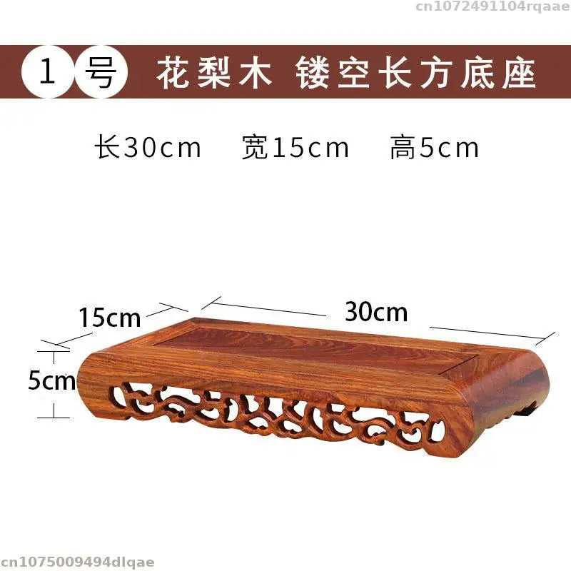Natural Solid Wood Pedestal Vase Bonsai Plant Stand