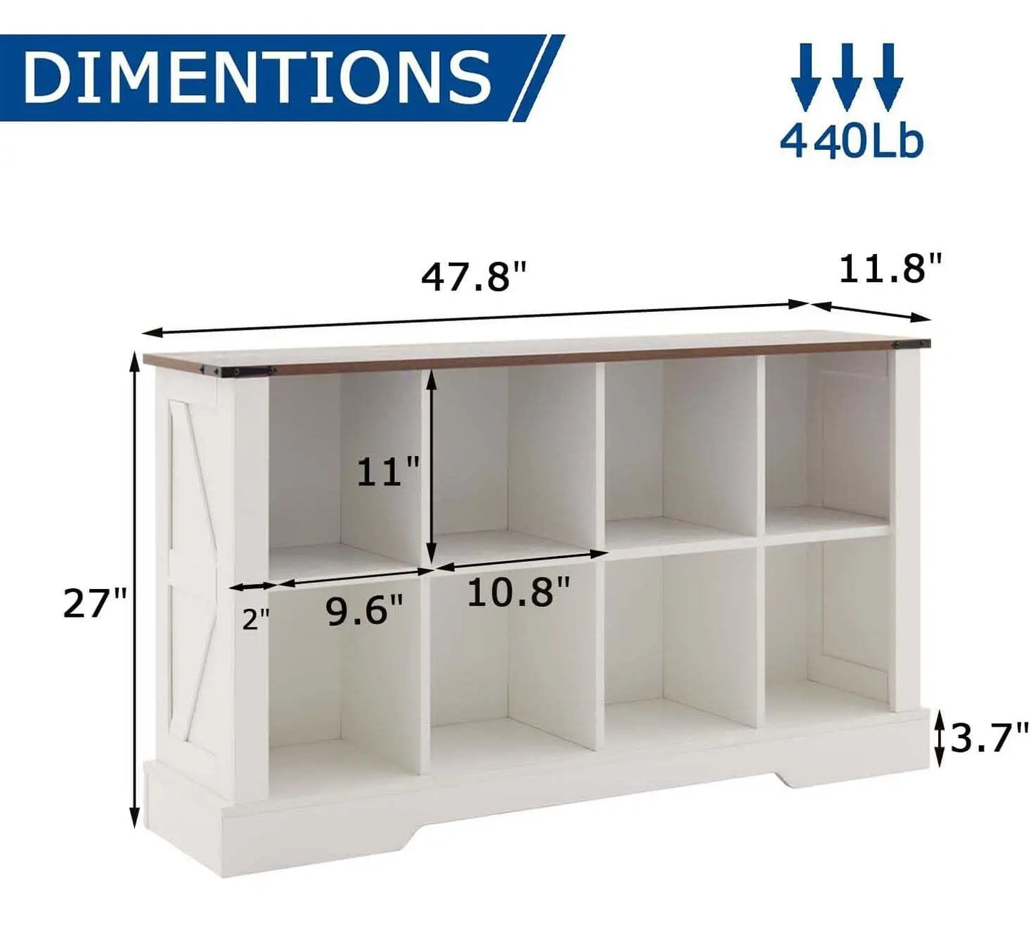 Guangbai Storage Organizer 2 Tier Shelf Led Lights