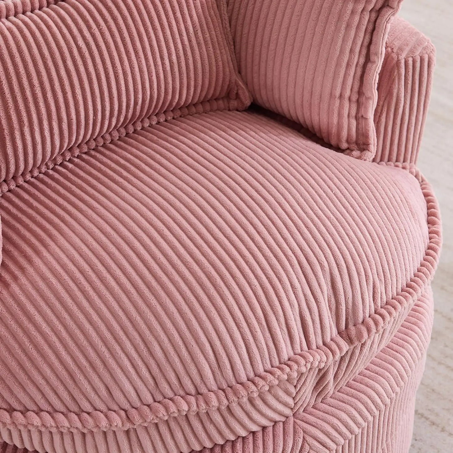Swivel Accent Barrel Chair Modern Lounge Armchair With Cushions