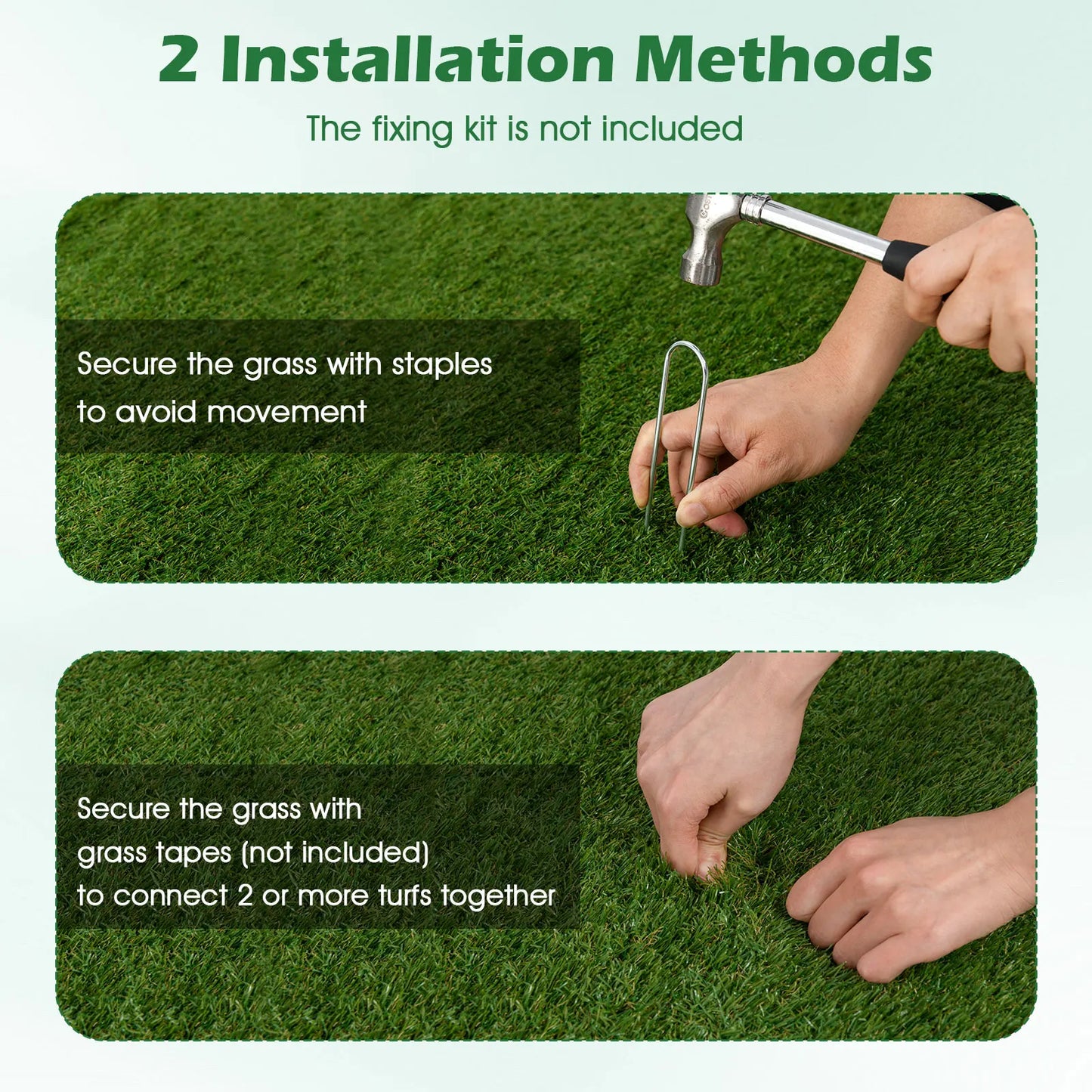 5 x 8 FT Artificial Grass Turf w/ Drainage Holes Nonslip Bottom 60 OZ Heavy
