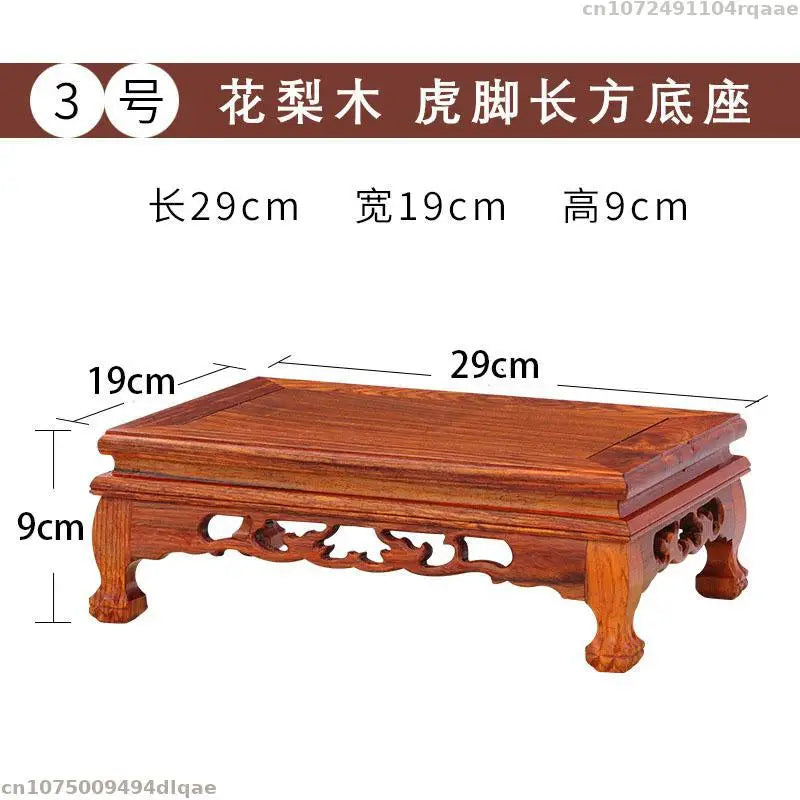 Natural Solid Wood Pedestal Vase Bonsai Plant Stand