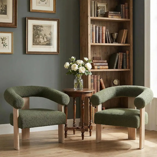 MOYU Accent Chair Set of 2 Modern Upholstered Armchairs