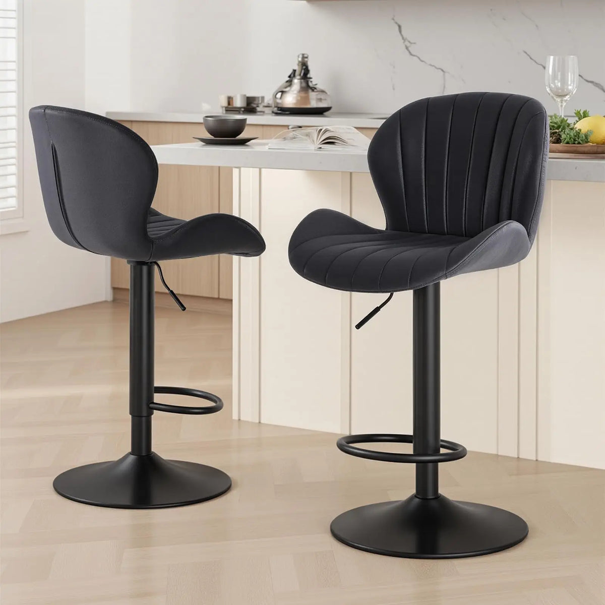 JHK Modern Fabric Upholstered Dining Chairs for Kitchen Island