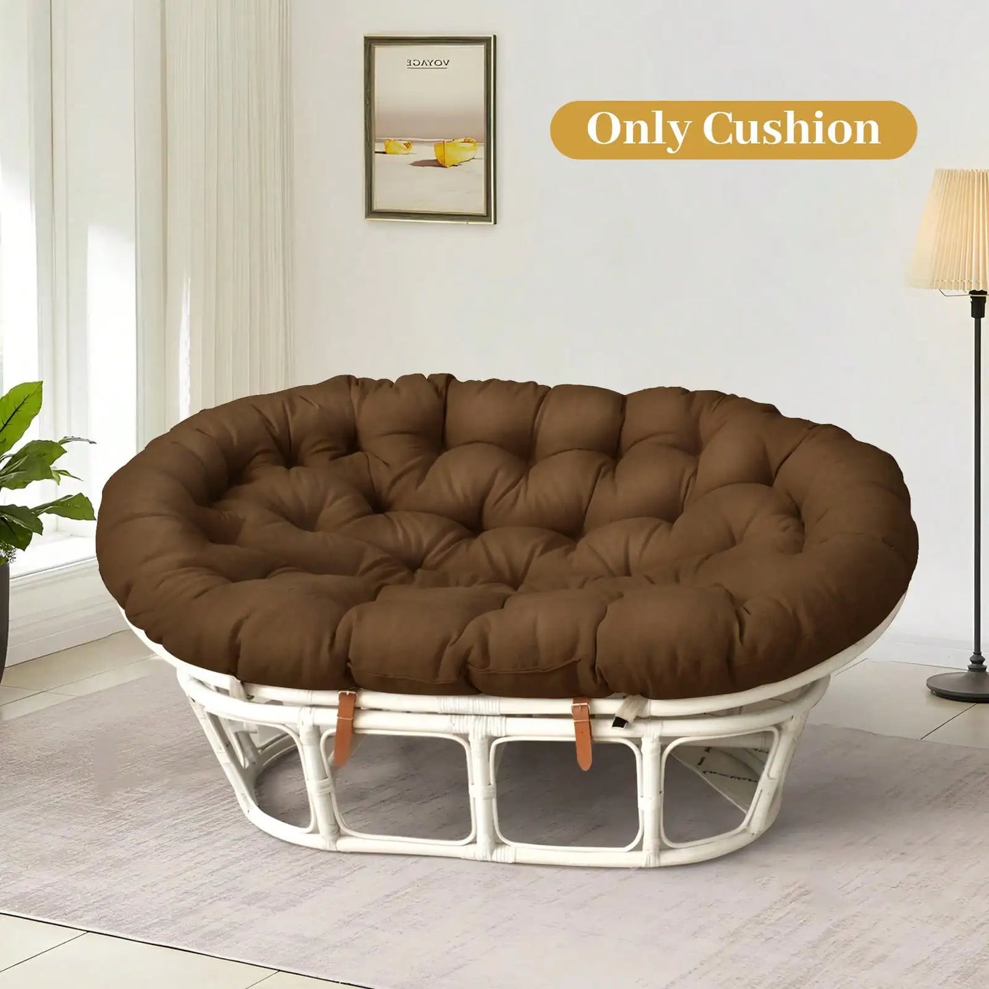 Weather Resistant Double Papasan Cushion Outdoor Rocking Chair