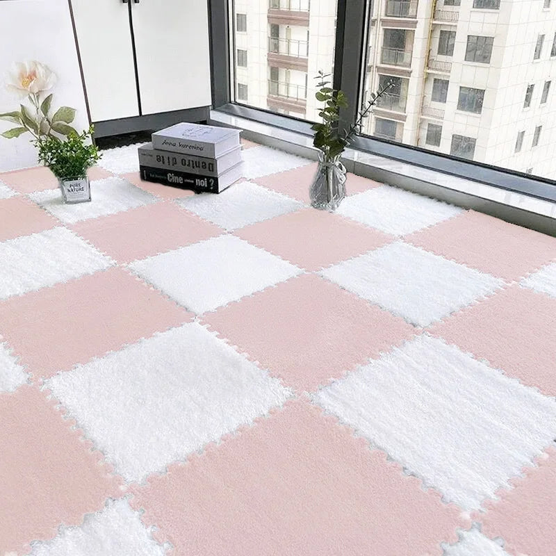 NONECN Solid Interlocking Foam Mats 24 PCS Non Slip EVA