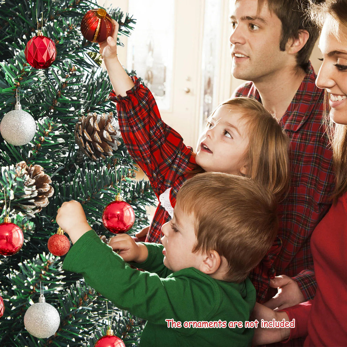 MULTIGOT Artificial Slim Pencil Christmas Tree With Snowy Branch Tips
