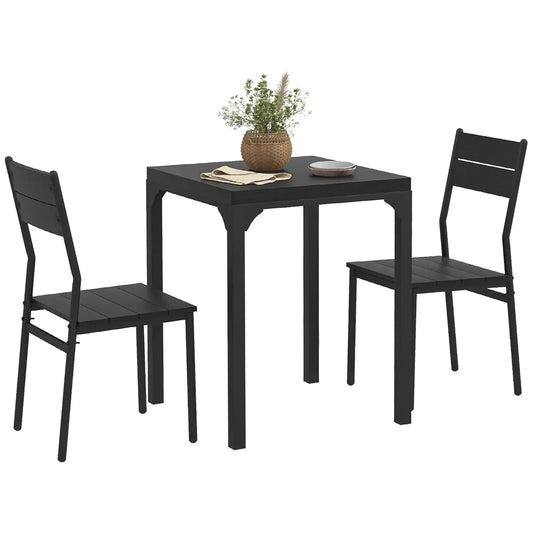 3 Piece Dining Table Set for 2 Modern Kitchen Chairs