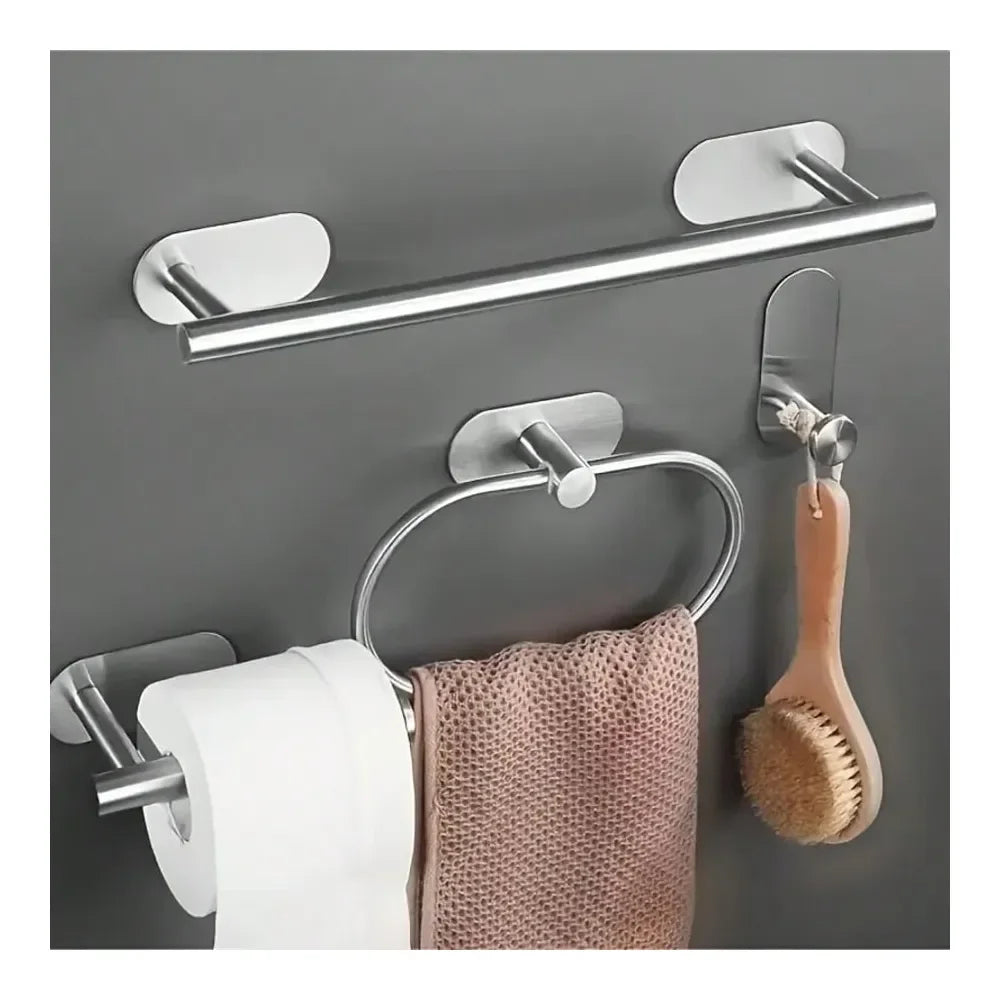 Bathroom Accessories Set With Towel Bar And Toilet Paper Holder