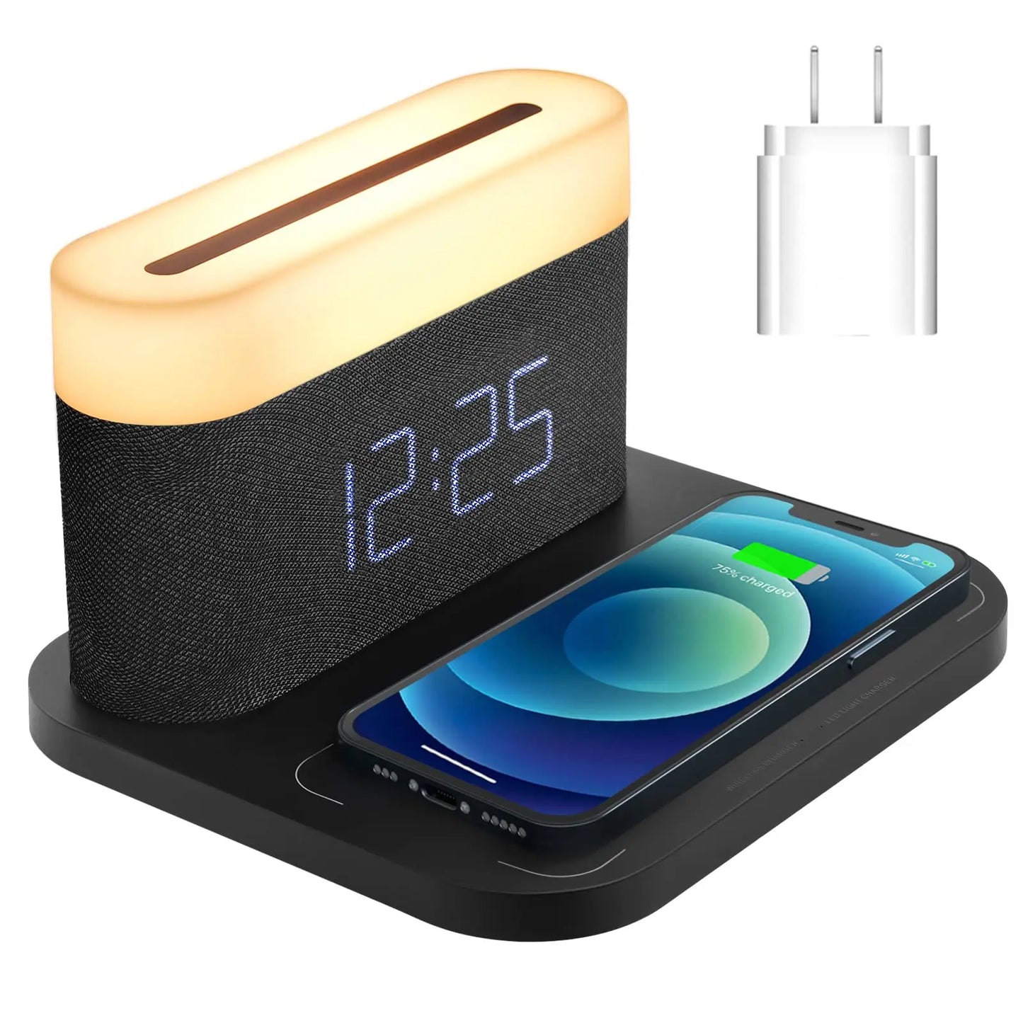COLSUR S26 15W Wireless Charging Bedside Lamp with Alarm Clock