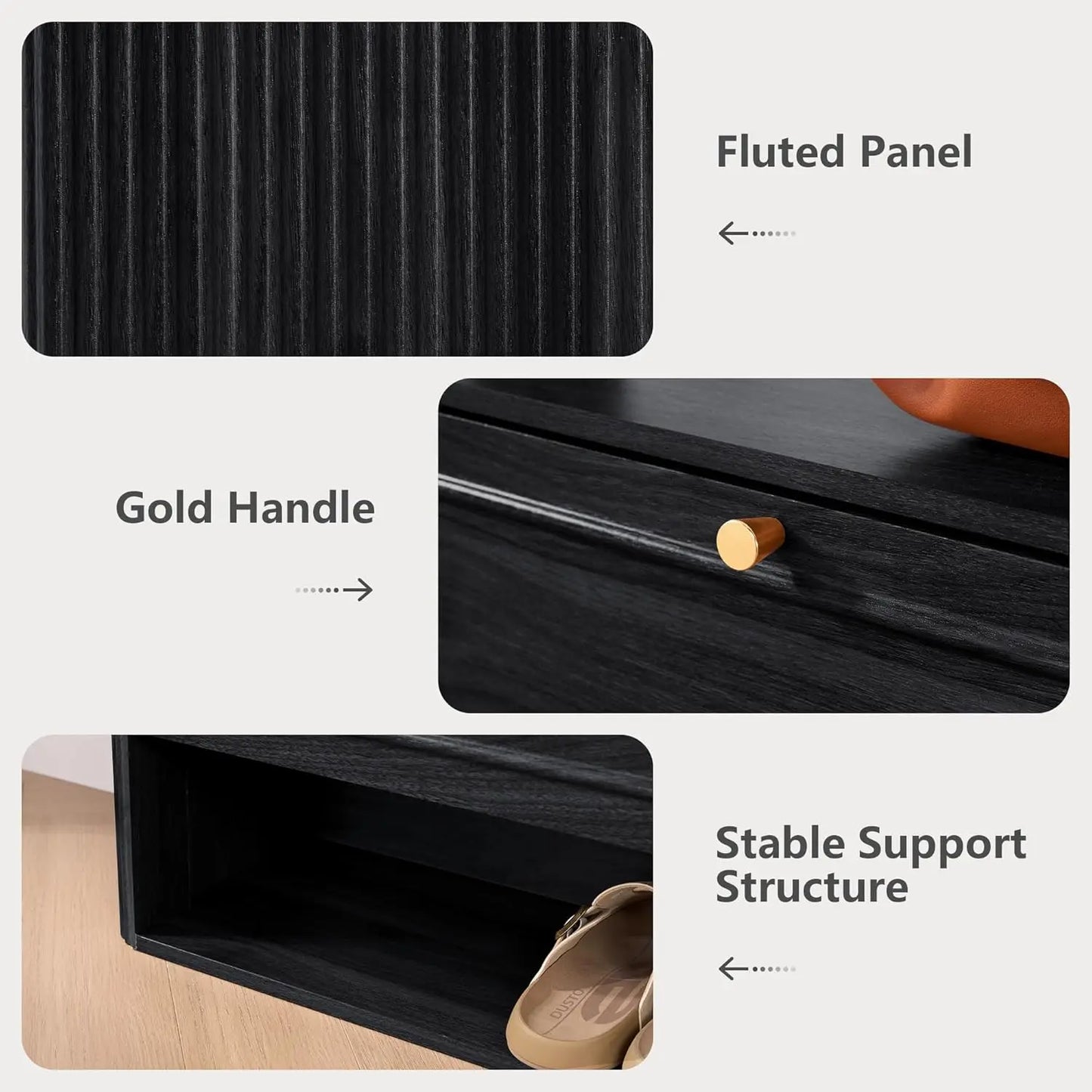 XIAOLANG Shoe Storage Cabinet With 2 Flip Drawers For Entryway