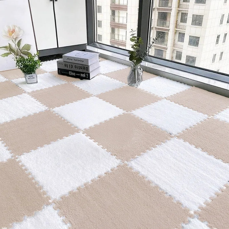 NONECN Solid Interlocking Foam Mats 24 PCS Non Slip EVA