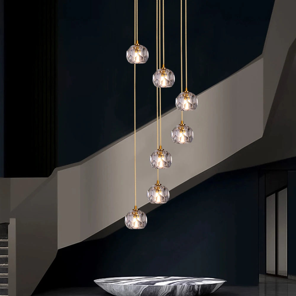 VETRULUS Crystal Pendant Ceiling Lamps Modern Home Decoration