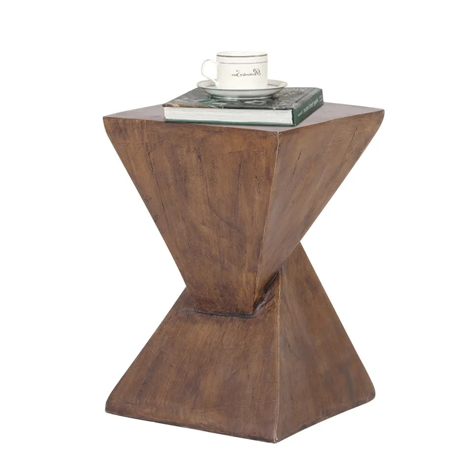 LUVODI Lightweight Concrete Accent Table Sofa Side Chair Bedside End Table for Living Room Bedroom Interior Decor