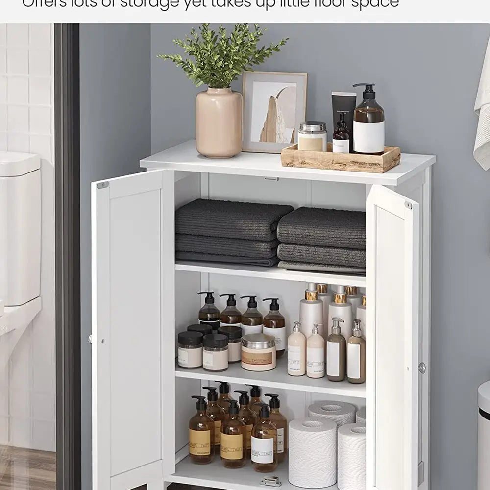 Bathroom Floor Storage Cabinet, Bathroom Storage Unit With 2 Adjustable Shelves, Cabinet Freestanding, 11.8 X 2