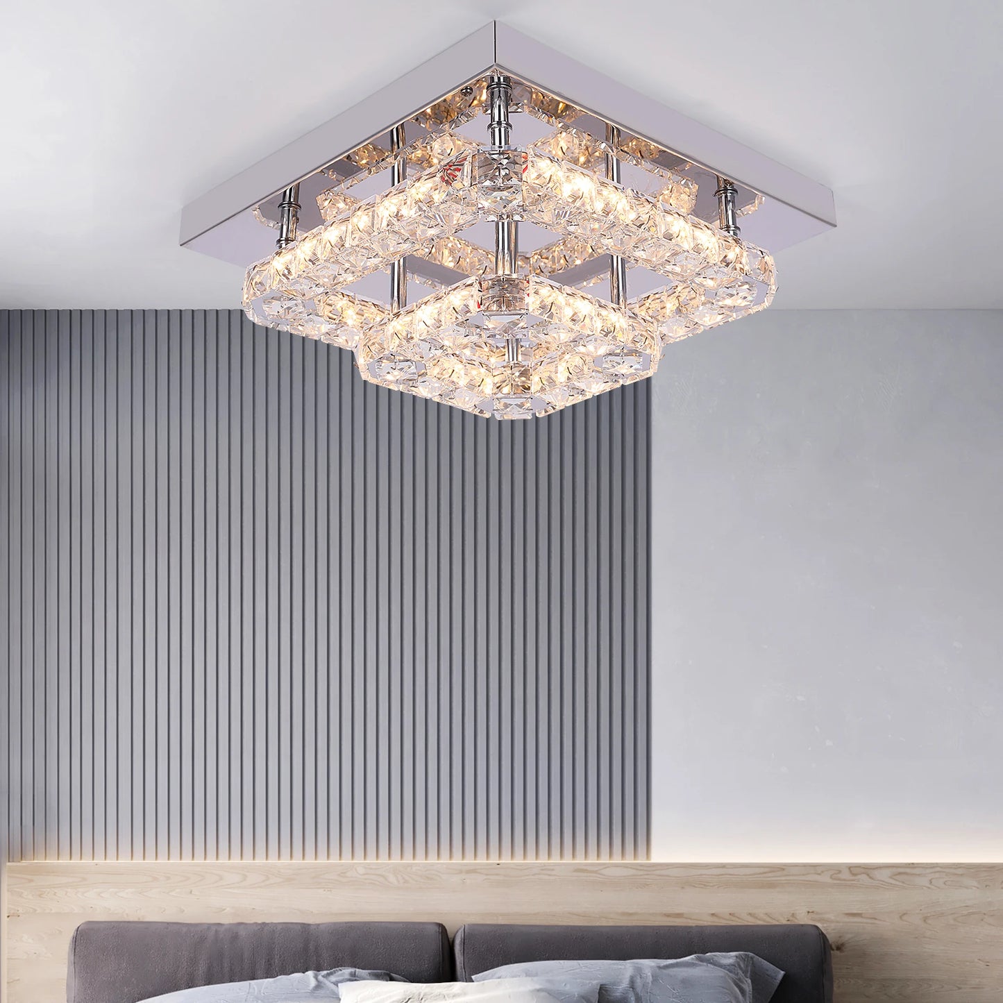 VETRULUS Crystal Chandelier for Living Room Ceiling Light
