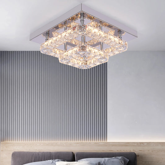 VETRULUS Crystal Chandelier for Living Room Ceiling Light