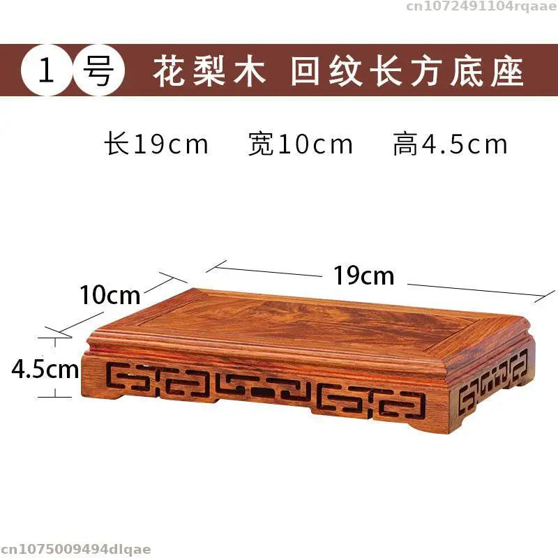Natural Solid Wood Pedestal Vase Bonsai Plant Stand